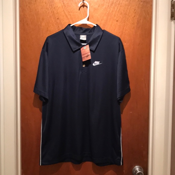 Nike Navy & White Polo Golf Athletic Shirt Size XL - Picture 2 of 8